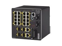 Cisco Industrial Ethernet 2000 Series - Switch - Administreret - 16 x 10/100 + 2 x kombination Fast Ethernet SFP + 2 x Fast Ethernet SFP - DIN monterbar på skinne IE-2000-16TC-L