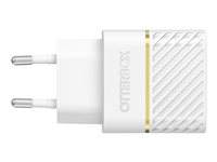 OtterBox Wall Charger - Strømforsyningsadapter - 20 Watt (USB-C) - hvid - Europa (eksklusive Storbritannien, Irland, Malta, Cypern) 78-80349