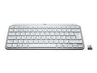 Logitech MX Keys Mini for Business - Tastatur - bagbelyst - trådløs - Bluetooth LE - QWERTY - Pan Nordic - bleg grå 920-010605