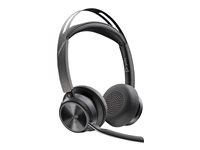 HP Poly Voyager Focus 2 - Headset - på øret - Bluetooth - trådløs - aktiv støjfjerning - USB-C via Bluetooth adapter - sort - Zoom Certified, Certified for Microsoft Teams 9T9J4AA#AC3