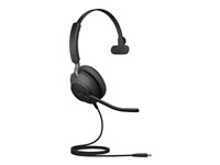 Jabra Evolve2 40 SE MS Mono - Headset - på øret - kablet - USB-C, USB-A - støjisolerende - Certified for Microsoft Teams 24189-899-799