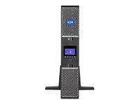 Eaton 9PX 1500i RT2U - UPS (stativ-monterbar / ekstern) - AC 200/208/220/230/240 V - 1500 Watt - 1500 VA - 1-faset - RS-232, USB - output-stikforbindelser: 8 - PFC - 2U - 19" - sort/sølv 9PX1500IRT2U-L