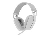 Logitech Zone Vibe Wireless - Headset - fuld størrelse - Bluetooth - trådløs - USB-C via Bluetooth adapter - off-white - Certified for Microsoft Teams 981-001171