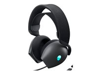 Alienware Tri-Mode Wireless Gaming Headset AW725H - Headset - fuld størrelse - Bluetooth/2,4 GHz radiofrekvens - trådløs, kablet - 3,5 mm jackstik - Dark Side of the Moon AW725H-G-DEAM