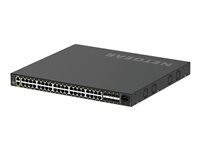 NETGEAR AV Line M4250-40G8XF-PoE+ - Switch - L3 - Administreret - 40 x 10/100/1000 (PoE+) + 8 x 1 Gigabit / 10 Gigabit SFP+ - side til side-luftstrøm - monterbar på stativ - PoE+ (960 W) GSM4248PX-100EUS