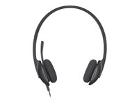 Logitech USB Headset H340 - Headset - på øret - kablet 981-000475