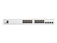 Cisco Catalyst 1200-24T-4X - Switch - L3 - smart - 24 x 10/100/1000 + 4 x 10Gb Ethernet SFP+ - monterbar på stativ C1200-24T-4X