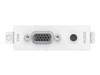 VISION TechConnect 3 VGA+3.5mm module - Modulær facilitet plade snape-in - HD-15, 3,5 mm stereo mini jack TC3 VGAF3.5MM
