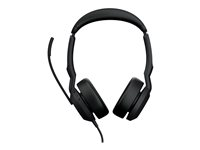 Jabra Evolve2 50 UC Stereo - Headset - på øret - kablet - aktiv støjfjerning - USB-C - sort - Zoom Certified, Certified for Microsoft Teams, Cisco Webex Certified, Alcatel-Lucent Certified, Avaya Certified, Unify Certified, Amazon Chime Certified 25089-989-899