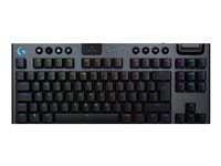 Logitech G G915 X - Tastatur - LIGHTSPEED - TKL - bagbelyst - trådløs - Bluetooth 5.0, 2.4 GHz, USB - QWERTY - nordisk (dansk/finsk/norsk/svensk) - tastkontakt: GL Linear - sort 920-012746