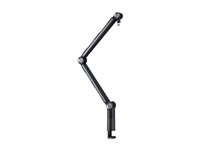 CHERRY XTRFY Ngale Boom Arm - Monteringssæt (boom-arm, c-clamp / grommet mount, thread adapter 3/8" - 5/8") - justerbar arm - for mikrofon - aluminium - sort - skrivebordsmonterbar CX-NGALE-BOOM-BLACK