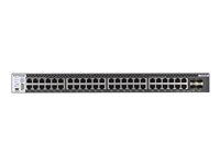 NETGEAR M4300-48X - Switch - L3 - Administreret - 48 x 10 Gigabit Ethernet + 4 x delt 10 Gigabit SFP+ - front til ryg-luftstrøm - monterbar på stativ XSM4348CS-100NES