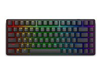 Alienware Pro Wireless Gaming Keyboard - Tastatur - 75% - compact TKL - AlienFX per-nøgle RGB/16,8 millioner farver - trådløs - 2.4 GHz, Bluetooth 5.1, USB - QWERTY - USA - tastkontakt: Alienware Linear Mechanical Switches (hot-swapbar) - Dark Side of the Moon PRO-KB-G-WW
