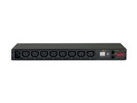 APC Metered Rack PDU AP7821B - Strømfordelingsenhed (rackversion) - AC 100-240 V - Ethernet 10/100 - input: IEC 60320 C20 - output-stikforbindelser: 8 (power IEC 60320 C13) - 1U - 2.5 m ledning - for P/N: SMTL1000RMI2UC, SMX1000C, SMX1500RM2UC, SMX1500RM2UCNC, SMX750C, SMX750CNC AP7821B