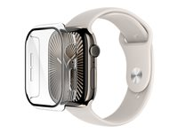 Belkin SCREENFORCE TemperedCurve - Støddæmper til smart watch - 2-i-1, 46mm - hærdet glas (9H) - klar - for Apple Watch Series 10 (GPS + Cellular) (46 mm), Series 10 (GPS) (46 mm) OWA003HQCL