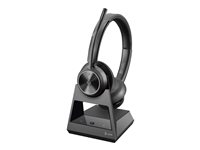 Poly Savi 7320 - Savi 7300 series - headset - på øret - DECT - trådløs - USB-A via DECT adapter - sort - Certified for Microsoft Teams, UC-certificeret 8L553AA#ABB