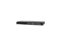 Cisco 250 Series SF250-24P - Switch - smart - 24 x 10/100 (PoE+) + 2 x combo Gigabit SFP - monterbar på stativ - PoE+ (185 W) - Genproduceret SF250-24P-K9-UK-RF