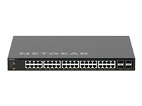 NETGEAR AV Line M4350-40X4C - Switch - L3 - Administreret - 40 x 100/1000/2.5G/5G/10GBase-T (PoE++) + 4 x 40/100 Gigabit QSFP28 - front til ryg-luftstrøm - monterbar på stativ - PoE++ (196 W) XSM4344C-100NES