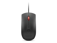 Lenovo - Mus - optisk - 3 knapper - kablet - USB - sort, rød 4Y51S24029