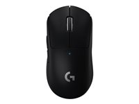 Logitech PRO X SUPERLIGHT Wireless Gaming Mouse - Mus - optisk - 5 knapper - trådløs - 2.4 GHz - USB Logitech LIGHTSPEED-modtager - sort 910-005880