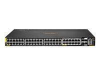 HPE Aruba 6200M 36G 12SR5 Class6 PoE 4SFP+ TAA Switch - Switch - Max. Stacking Distance 10 km - L3 - Administreret - 36 x 10/100/1000 (4PPoE) + 12 x 1/2.5/5GBase-T (4PPoE) + 4 x 1 Gigabit/10 Gigabit SFP+ (uplink/stacking) - front og side til ryg - monterbar på stativ - 4PPoE (1440 W) - BTO - TAA-kompatibel R8V12A