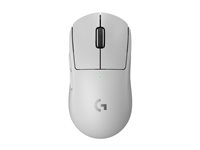 Logitech G PRO X SUPERLIGHT 2 - Mus - gaming - optisk - 5 knapper - trådløs - 2.4 GHz - USB Logitech LIGHTSPEED-modtager - hvid 910-006638