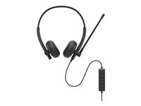 Dell Wired Headset WH125 - Headset - på øret - kablet - USB-A - sort WH125-DWW