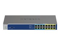 NETGEAR GS516UP - Switch - ikke administreret - 8 x 10/100/1000 (PoE+) + 8 x 10/100/1000 (PoE++) - desktop, monterbar på stativ - PoE++ (380 W) GS516UP-100EUS