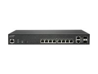 SonicWall Switch SWS12-10FPOE - Switch - Administreret - 10 x 10/100/1000 (PoE+) + 2 x Gigabit SFP - desktop - PoE+ (130 W) 02-SSC-2464