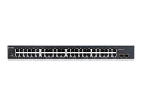 Zyxel GS1900-48 - Switch - smart - 48 x 10/100/1000 + 2 x Gigabit SFP - desktop, monterbar på stativ, væg-monterbar GS1900-48-EU0102F