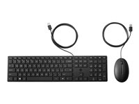 HP Desktop 320MK - Sæt med mus og tastatur - Pan Nordic - for HP 34; EliteBook 830 G6; Presence Small Space Solution with Zoom Rooms 9SR36AA#UUW