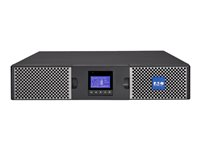 Eaton 9PX 2200i RT2U - UPS (stativ-monterbar / ekstern) - AC 200/208/220/230/240 V - 2200 Watt - 2200 VA - 1-faset - RS-232, USB - output-stikforbindelser: 10 - PFC - 2U - 19" - sort/sølv 9PX2200IRT2U-L