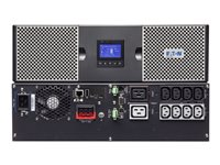 Eaton 9PX 3000i RT2U Netpack - UPS (stativ-monterbar / ekstern) - AC 200/208/220/230/240 V - 3000 Watt - 3000 VA - 1-faset - Ethernet 10/100/1000, RS-232, USB - output-stikforbindelser: 10 - PFC - 2U 9PX3000IRTN