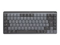 Logitech Master Series MX Mechanical Mini - Tastatur - bagbelyst - trådløs - Bluetooth LE - QWERTY - nordisk (dansk/finsk/norsk/svensk) - tastkontakt: Clicky - grafit 920-010778