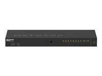 NETGEAR AV Line M4250-10G2F-PoE+ - Switch - L3 - Administreret - 10 x 10/100/1000 (8 PoE+) + 2 x Gigabit SFP - side til side-luftstrøm - monterbar på stativ - PoE+ (125 W) GSM4212P-100EUS