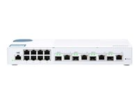 QNAP QSW-M408-4C - Switch - Administreret - 8 x 10/100/1000 + 4 x kombo 10 Gigabit SFP+ - desktop QSW-M408-4C