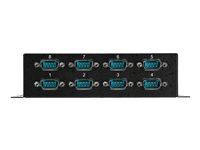 StarTech.com 8 Port USB to Serial RS232 Adapter - Wall Mount - Din Rail - COM Port Retention - FTDI USB to DB9 RS232 Hub (ICUSB2328I) - Seriel adapter - USB 2.0 - RS-232 x 8 - sort ICUSB2328I
