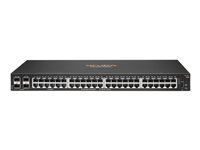 HPE Aruba 6100 48G 4SFP+ Switch - Switch - Administreret - 48 x 10/100/1000 + 4 x 1 Gigabit / 10 Gigabit SFP+ - side til side-luftstrøm - monterbar på stativ JL676A#ABB