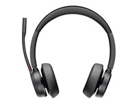 HP Poly Voyager 4320-M - Headset - på øret - Bluetooth - trådløs, kablet - USB-A via Bluetooth adapter - sort - Certified for Microsoft Teams, Zoom Certified 77Y98AA