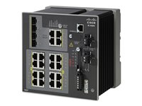 Cisco Industrial Ethernet 4000 Series - Switch - Administreret - 8 x 10/100/1000 + 8 x 10/100/1000 (PoE+) + 4 x combo Gigabit SFP - DIN monterbar på skinne - PoE+ - DC power - TAA-kompatibel IE-4000-8GT8GP4G-E
