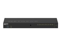NETGEAR AV Line M4250-10G2XF-PoE+ - Switch - L3 - Administreret - 10 x 10/100/1000 (8 PoE+) + 2 x 10 Gigabit SFP+ - side til side-luftstrøm - monterbar på stativ - PoE+ (240 W) GSM4212PX-100EUS