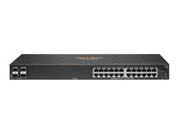 HPE Aruba 6100 24G 4SFP+ Switch - Switch - Administreret - 24 x 10/100/1000 + 4 x 1 Gigabit / 10 Gigabit SFP+ - side til side-luftstrøm - monterbar på stativ JL678A#ABB