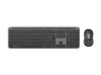 Logitech Signature Slim Combo MK950 for Business - Sæt med mus og tastatur - trådløs - Bluetooth 5.1 LE - QWERTY - Nordisk - grafit 920-012512