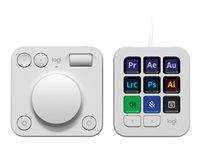 Logitech Master Series MX Creative Console - Keypad and dialpad set - bagbelyst - USB-C - bleg grå 920-012932