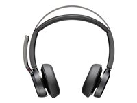 HP Poly Voyager Focus 2 - Headset - på øret - Bluetooth - trådløs, kablet - USB-C via Bluetooth adapter - sort - Certified for Microsoft Teams 76U47AA