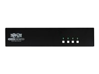 Tripp Lite Secure KVM Switch, 4-Port, Dual Head, DisplayPort to DisplayPort, 4K, NIAP PP4.0, Audio, TAA - KVM / audio-switch - 4 x KVM / audio / USB - 1 lokalbruger - desktop - TAA-kompatibel - for P/N: P783-006-DP, P783-010-DP, UR022-001, UR030-006 B002-DP2A4-N4