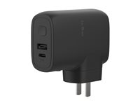 Belkin BoostCharge - Strømbank/strømadapter - 5000 mAh - 25 Watt - Fast Charge, PD 3.0 - 2 output-stikforbindelser (USB, 24 pin USB-C) - sort BPZ003BT1MBK-B6