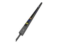 Eaton G4 - Strømfordelingsenhed - med måler - AC 200-240 V - 14.4 kW - 1-faset - Ethernet 10/100/1000, serial - input: IEC 60309 - output-stikforbindelser: 42 (24 x IEC 60320 C13, 18 x IEC 60320 C39) - 0U - 3 m ledning - sort EVMIF163X