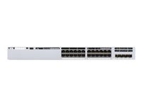 Cisco Catalyst 9300L - Network Essentials - switch - L3 - Administreret - 24 x 10/100/1000 (UPOE) + 4 x 10 Gigabit SFP+ (uplink) - monterbar på stativ - UPOE (880 W) - med 10 års Network Essentials C9300L-24UXG4X-10E